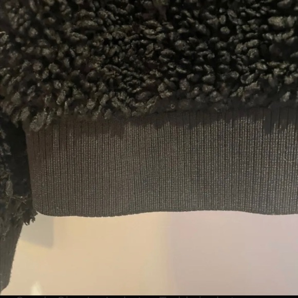 ZARA -Black Bomber Teddy Jacke - Picture 4 of 6